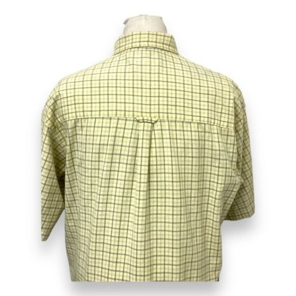 Columbia Mens Short Sleeve Plaid Button Down Shirt, Yellow, size L - Picture 5 of 8